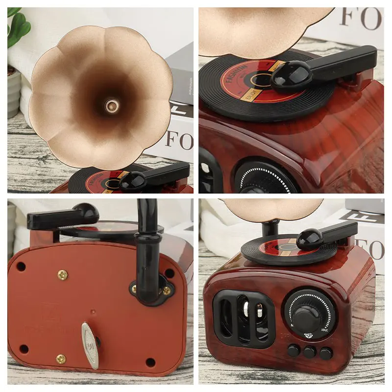 Carousel music box music box Music Box Retro Phonograph Home Decoration Holiday Gifts Ornament Creative Classical Vintage Art Crafts Table Desk Decoration