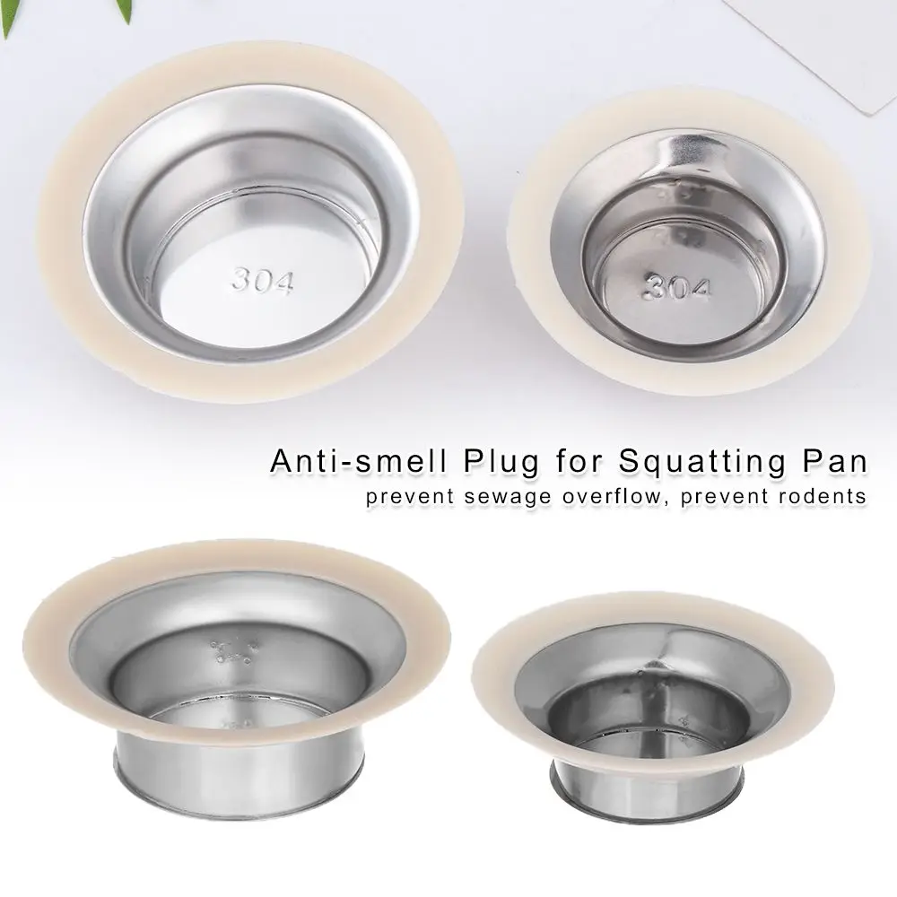 Prevent Backflow Squatting Pan Accessories Anti-blocking Cover Anti-smell Plug Toilet Odor Stopper Toilet Deodorant Stopper