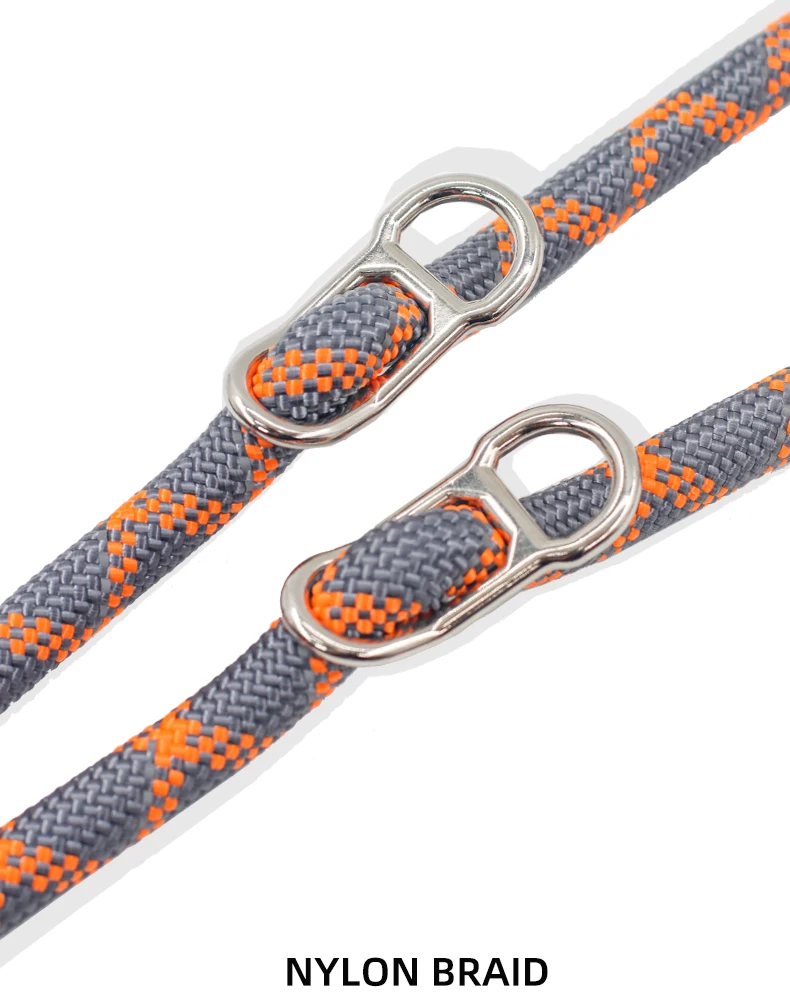 2.6M Hands Free Dog Slip Leash for Running Multifunctional Dog Training Leads Nylon Double Leash for Puppy Small & Large Dogs