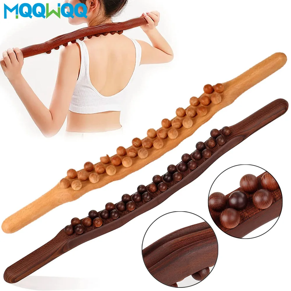 Wood Therapy Lymphatic Drainage Massage Stick, Neck Back Waist Leg Pain Relief Myofascial Release, Body Sculpting Massage Tool electric heating shawl release pressure cotton relief heat wrap shoulder and neck muscle cramps heating pad