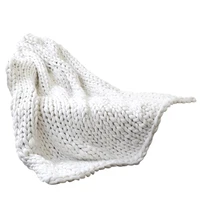 Sofa Blanket Cozy Chunky Knitted Blanket Handmade Yarn Pet Bed Chair sofa blanket baby air conditioning blanket  Home Decor 1