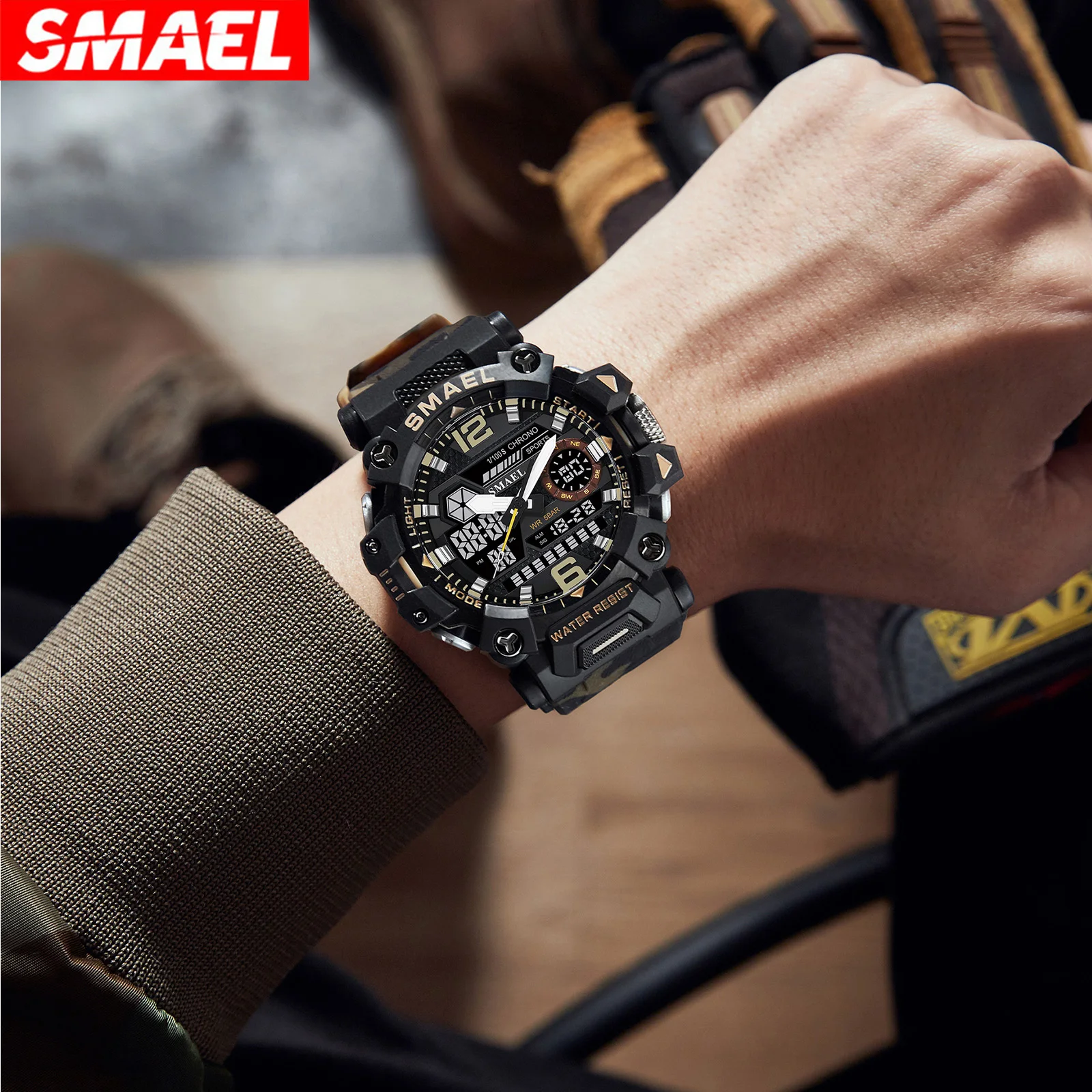 Men's Digital LED Sports Analog Casual Wrist Watch