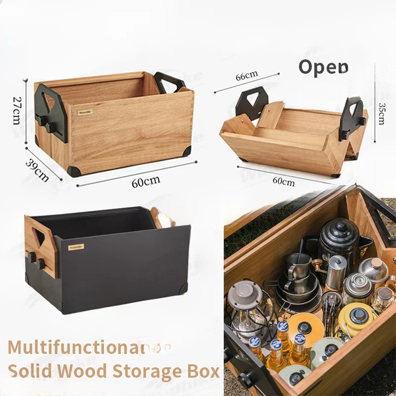  Camping Storage Box Wooden Storage Box,Multifunctional