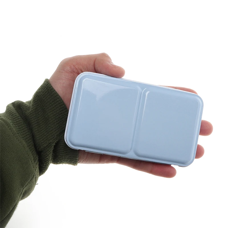 Colorful Empty Palette Case Tins Box Paint Storage Iron Box With 24 Half Pans for Watercolor Paints Painting Art Supplies paint tray color palette watercolor palette