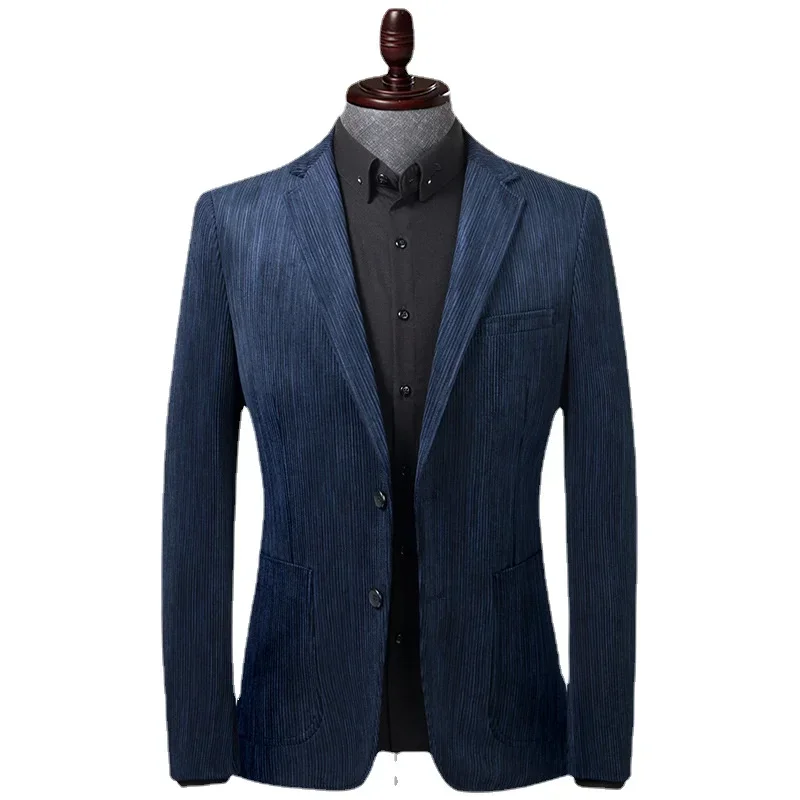 

New Arrival Autumn Men's Casual Suit Wrinkle Resistant and Non Ironing Corduroy Suits Mens Blazer Jacket Size M L XL 2XL 3XL 4XL