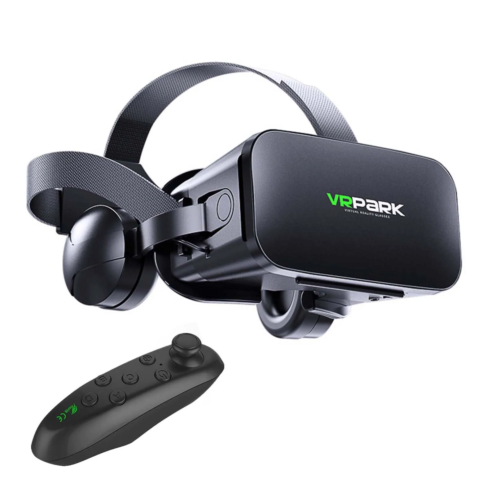 VR Park VR Glasses Headset 3D Glasses Virtual Reality Headset For IOS Android PC With Wireless Handle Eye Protection