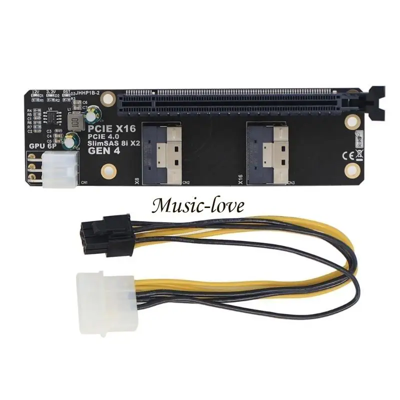 Gen4 2 포트 Slimsas 8I X2-PCIE X16 슬롯 어댑터 보드 예비 부품 203A