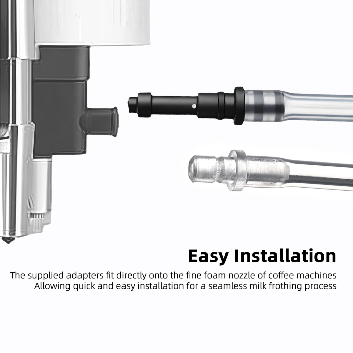 Milk Tube Hose Set for Jura Fully Automatic Coffee Machines Coffee Milk Tube Milk Pipe With Frother Connectors & Hose Brush