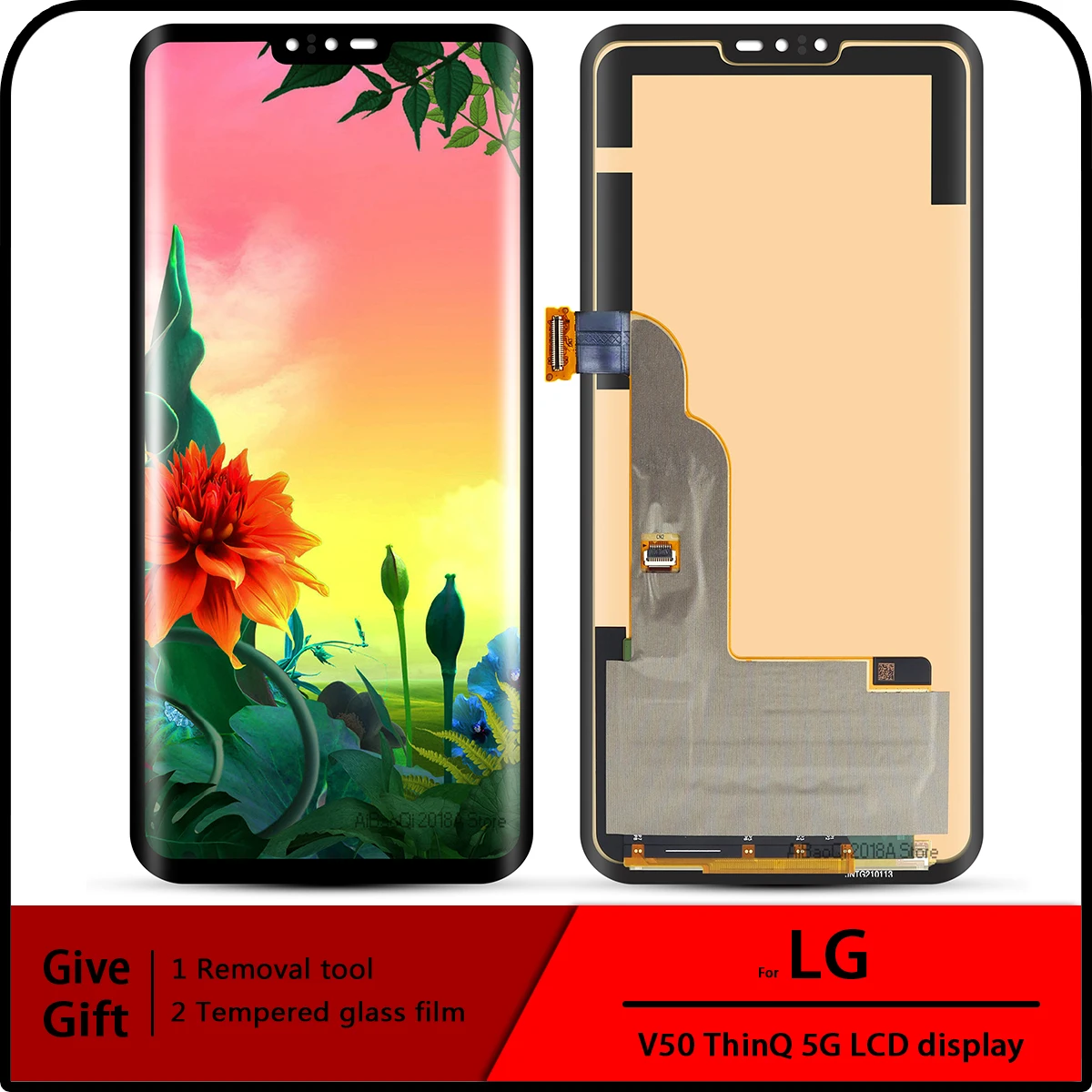6.4 "Amoled Originale Per Lg V50 Thinq 5G Lcd V500 V500N V500Em Display Touch Screen Digitizer Per Lg V50 Lcd