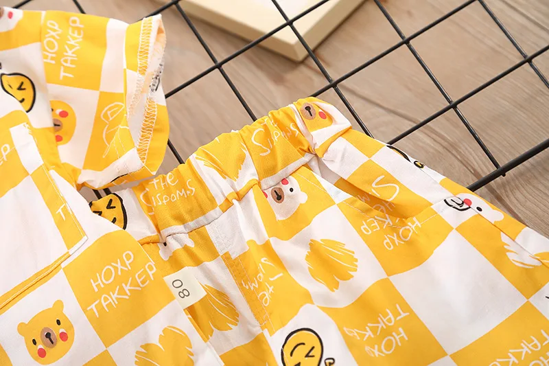 Children's clothing summer baby clothes girls letters short-sleeved suits boys lapel shirts shorts simple casual two-piece suit Baby Clothing Set for girl