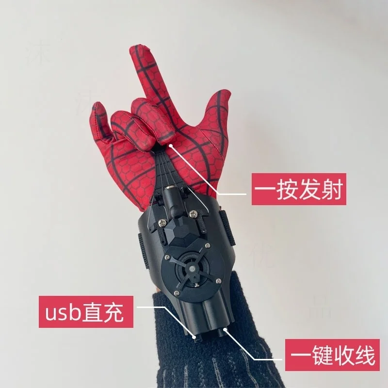 

ML Legends Spiderman Web Shooter игрушка для запястья-веревочный пусковой механизм Супергерои ролевые игры Реквизит Петер Паркер перчатки для детей подарок