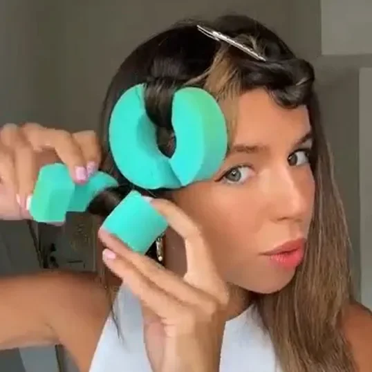 6/12PCS Heatless Hair Curler No Heat Hair Rollers C-Shaped Sponge Curling Rod Soft Curls Sleeping Flexi Rods Styling Tools
