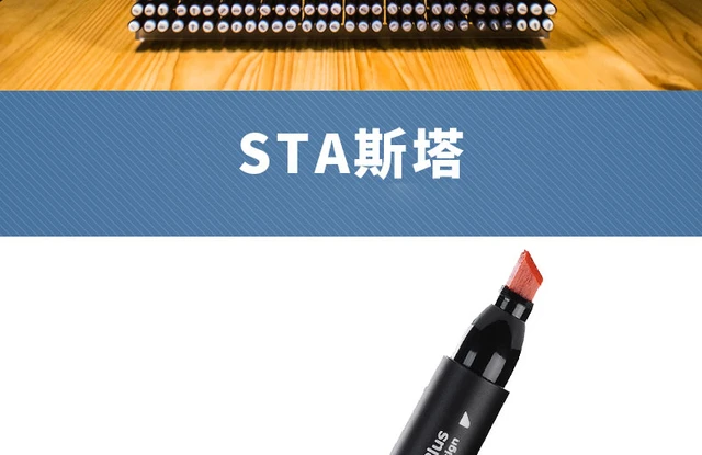 STA 200 Optional Matching Art Markers Pen Artist Dual Headed Alcohol Based  Maeker Manga Brush Pen