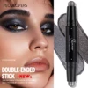 Shimmer Brown Double Head Eyeshadow Stick Colorful High Waterproof Cream Eyes Shadow Pencil Long Lasting Makeup Cosmetic