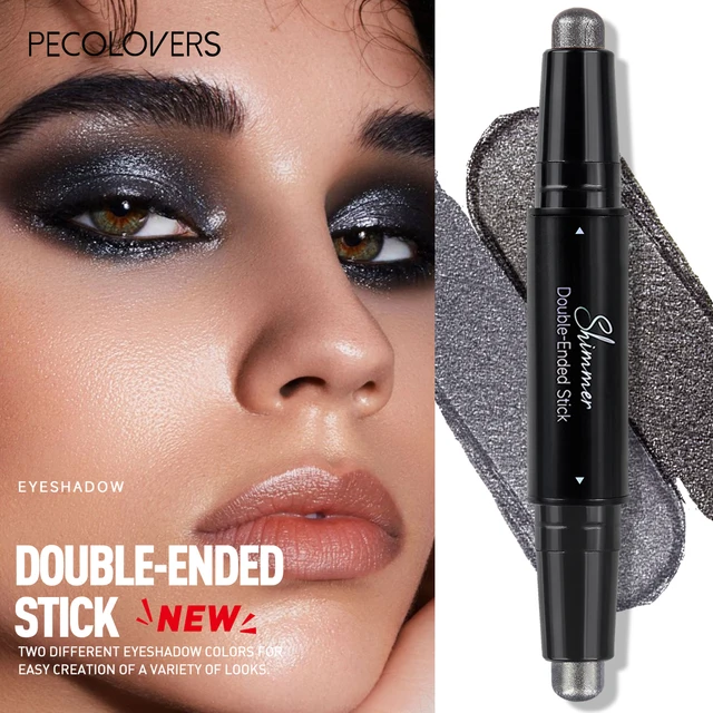 Shimmer Brown Double Head Eyeshadow Stick Colorful High Waterproof Cream Eyes Shadow Pencil Long Lasting Makeup Cosmetic
