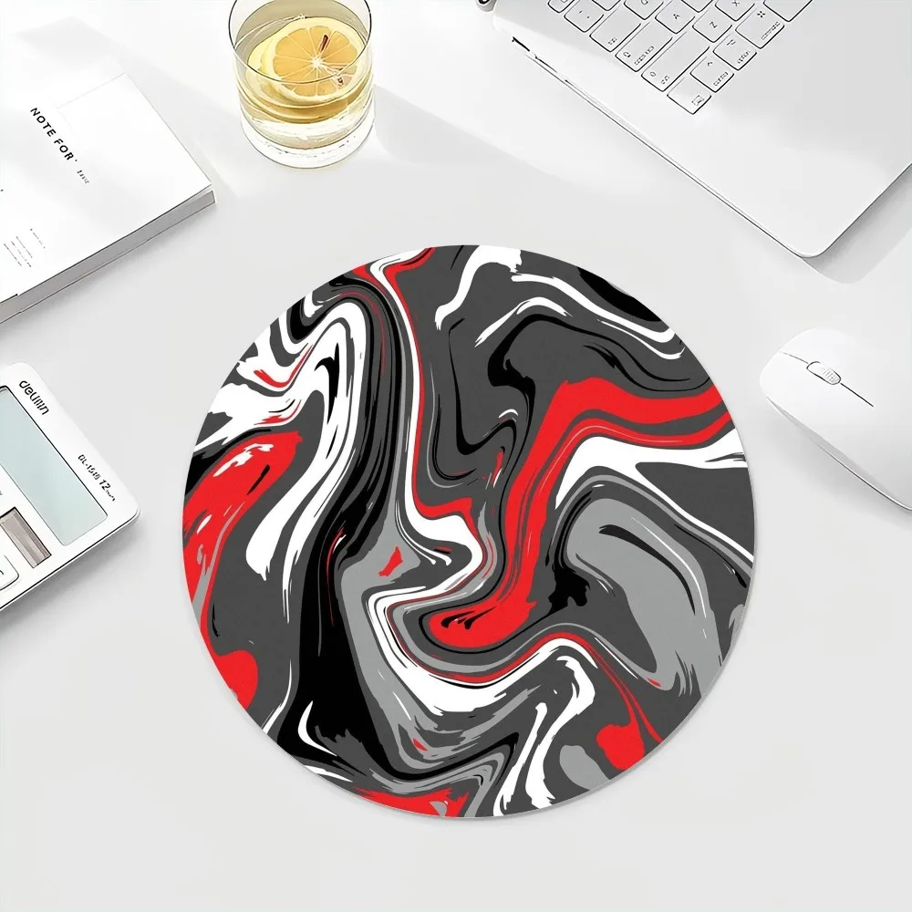 Strata Liquid Animation Round Speed Version Game Computer Keyboard Office Table Mat PC Laptop Mouse mat Padmouse Desk Play Mats 6