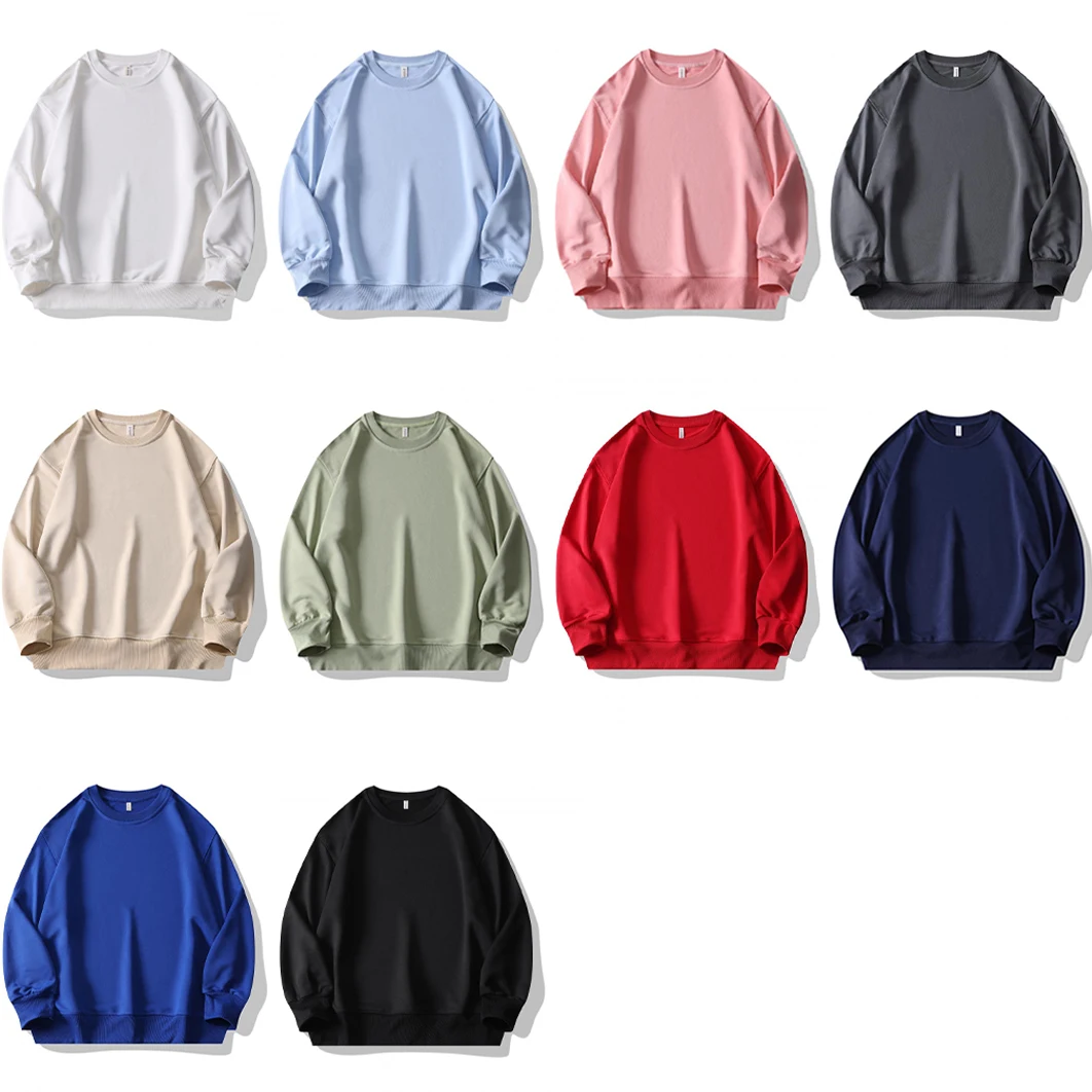 Blank Sublimation Sweatshirts Wholesale Men Sweat Shirt Baggy White Hoodie Unisex Crewneck Sweatshirts For Men Moletom Masculino 2