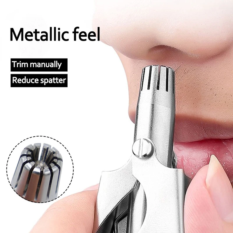 

1Pc Nose Trimmer for Men Portable Stainless Steel Manual Trimmer for Shaver Washable Nose Ear Hair Trimmer Professional Scissors