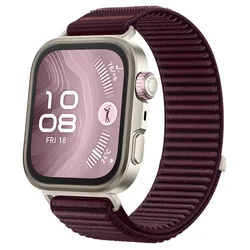 QuickLink Elastic Nylon Woven Watch Strap - Premium Replacement Band for Fit4Pro Fit4 3 (Plum Colored)
