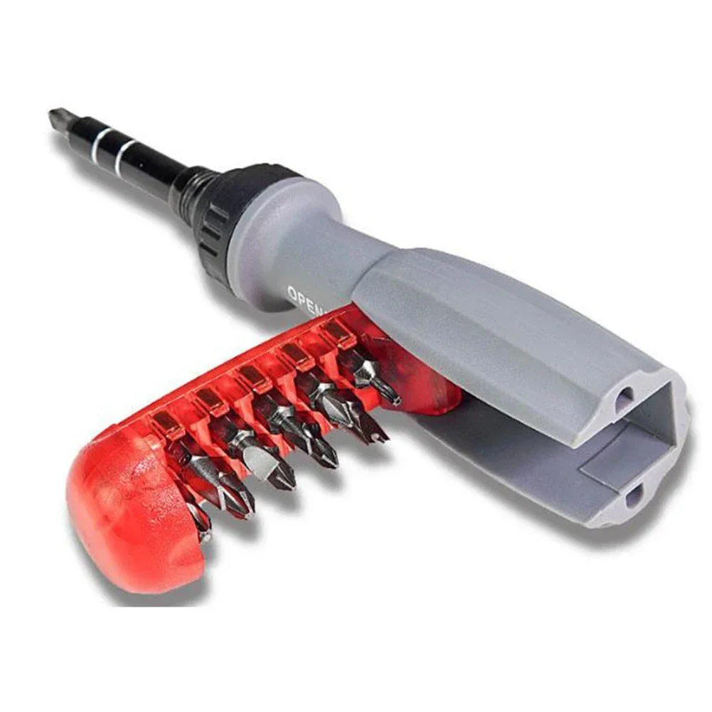 11 in 1 Ratchet Screwdriver Set Telescopic Screwdriver Two-way ABS Handle Adjustment Forward Reverse Multifunctional Bits Driver