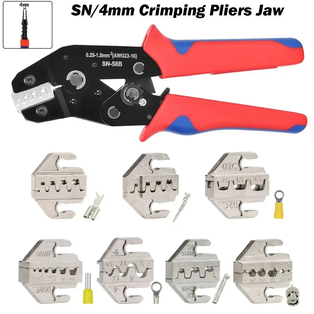 New Alloy SN Crimping Pliers Jaw SN-2546B 02C Width 4mm Crimping Pliers Jaws 06WF 2549 03H 48B 58B Interchangeable Dies