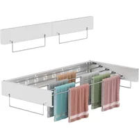 Laundry Wall Mounted Clothes Drying Rack, 40 INCH Wide, 60lbs Capacity,16.4 Linear Ft,Foldable Clothing Drying Rack 1