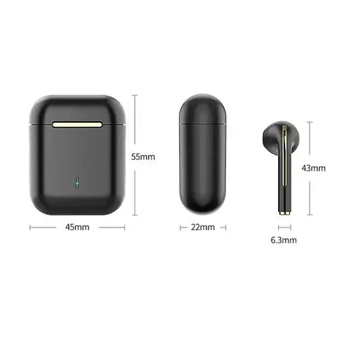

Wireless Earbuds Bluetooth Headset Stereo TWS J18 True In-Ear Handsfree Earphones for iPhone Xiaomi All Phone