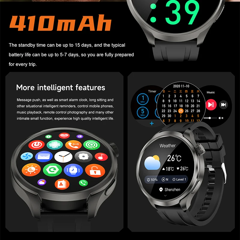 2025 New GPS Sports Smart Watch Men AMOLED HD Screen Outdoor Fitness Compass IP68 Waterproof NFC Bluetooth Call Smartwatch Man