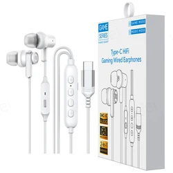 High - Fidelity Gaming & Music Wired Earbuds with One - Touch Mic and Volume Control (White)