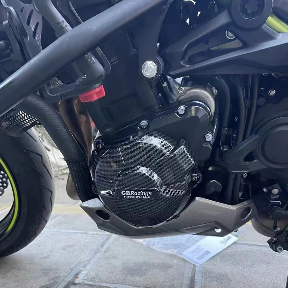 Fit For KAWASAKI Z900 Engine Protective Cover Carbon Fiber Printing motorcycle engine cover engine cover protector engine guard