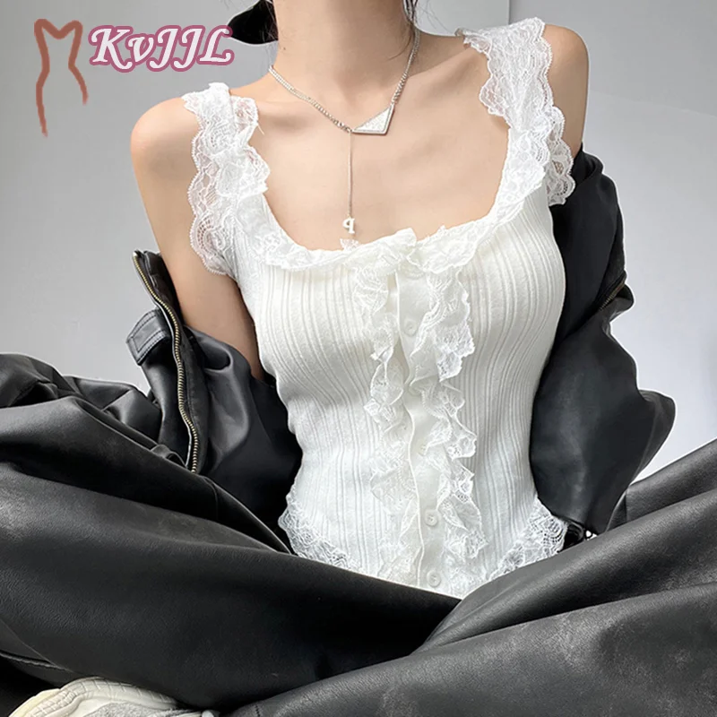 

Сексуальные универсальные простые кружевные шикарные майки для женщин и девочек, модные милые повседневные облегающие короткие майки без рукавов