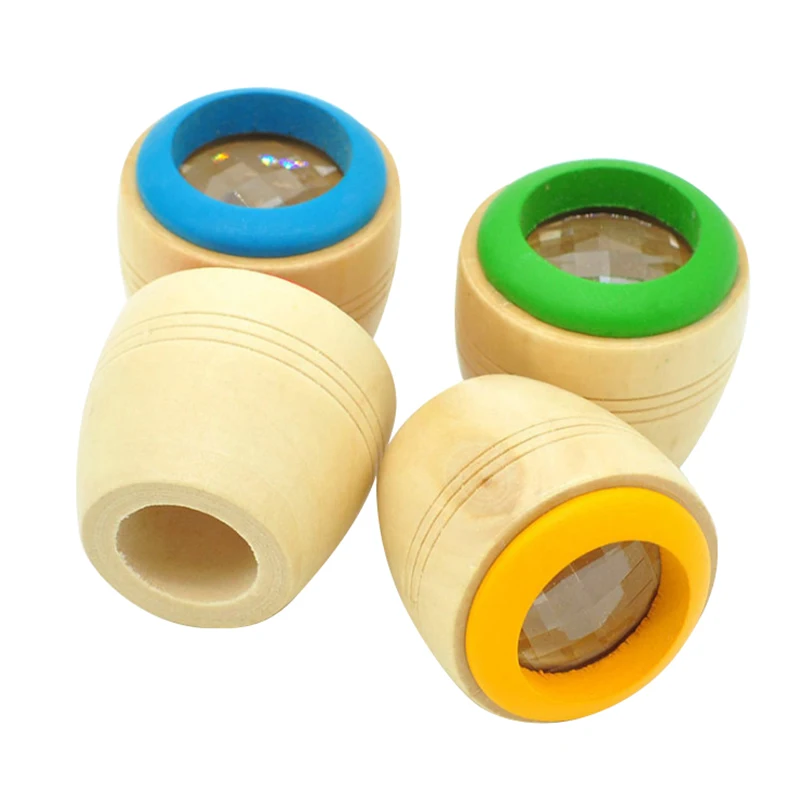 Kaleidoscope Multi-prism Wooden Toy Kids Gift Kaleidoscope Glasses Colorful World Children Toys Polygon Prism