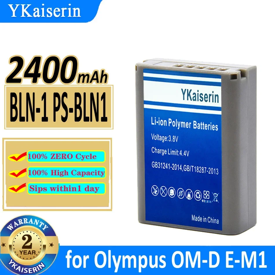 2400Mah Ykaiserin Batteria Bln-1 Ps-Bln1 Per Olympus Om-D E-M1 Pen F Omd E-M5 Pen E-P5 Bateria