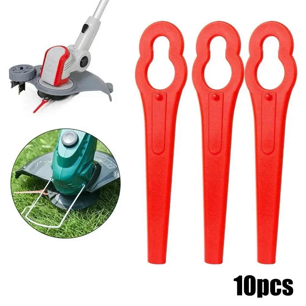 10x Replacement Blades (red) For Einhell Cordless Grass Trimmer