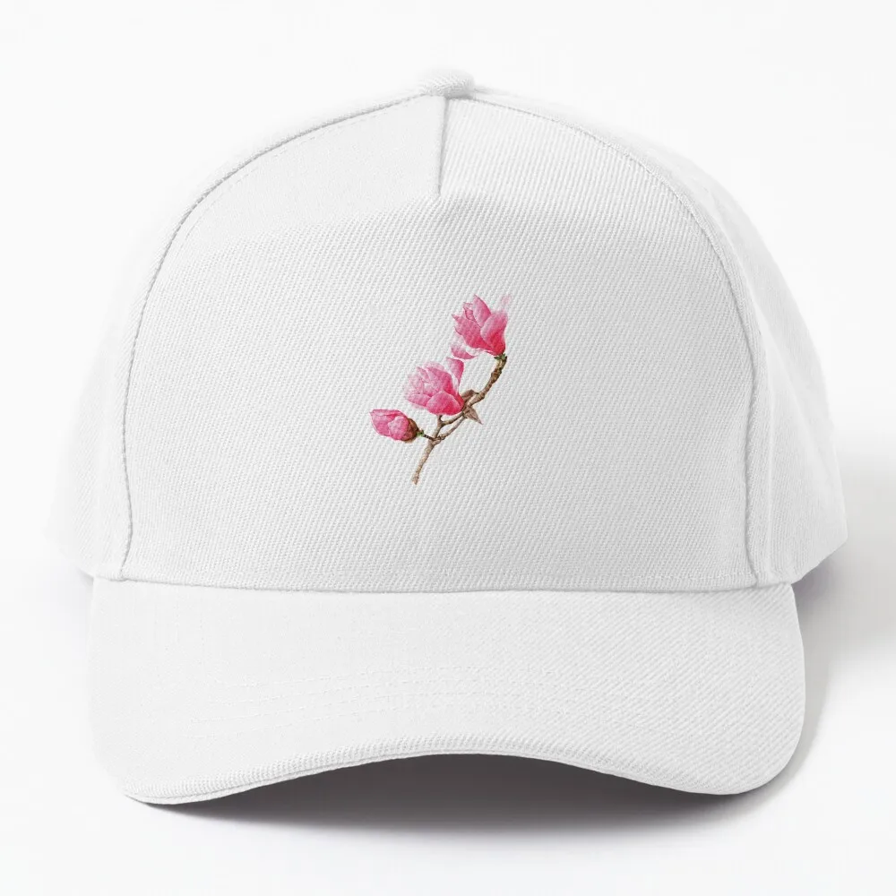Pink magnolia flower Watercolor Painting Baseball Cap Caps foam party