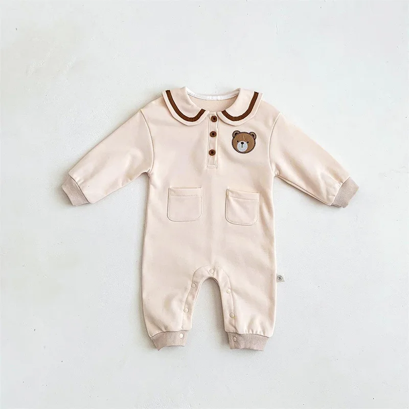 Autumn Baby Boys Hoodie Jumpsuits Rompers