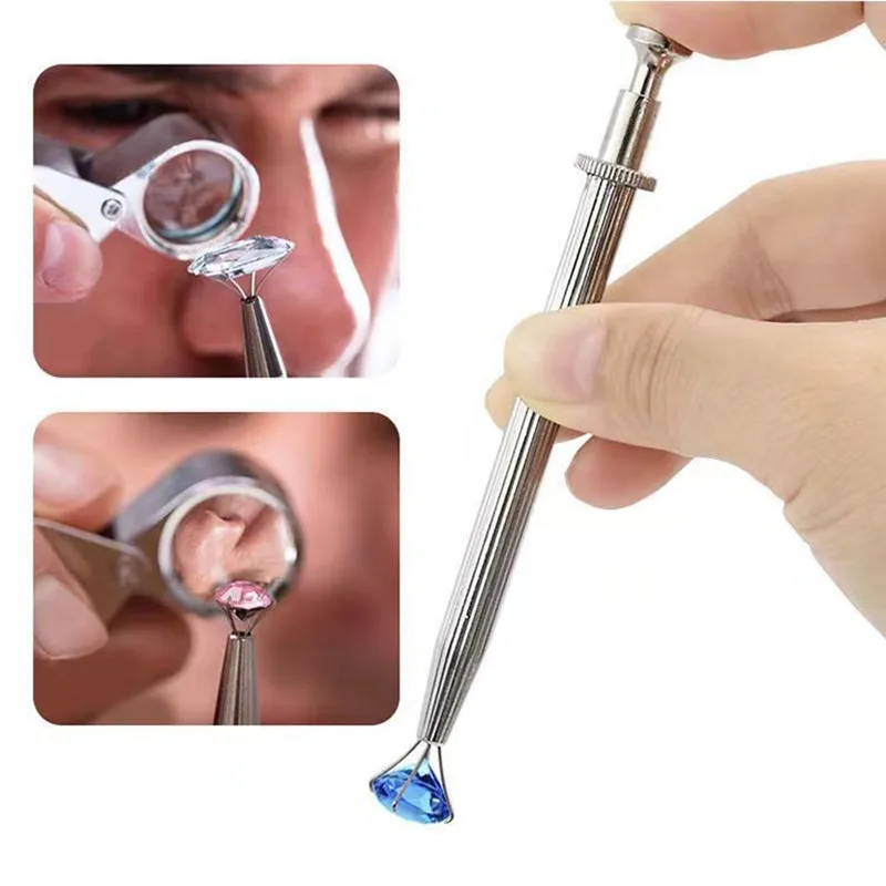 4 claw pick up tool Beads Electronic Component Grabber Diamond Gems Prong Holder IC BGA stainless steel chip gripper