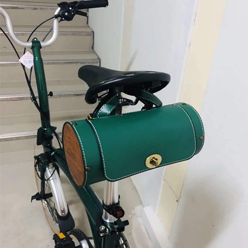 HOT Bicycle Brompton Leather Bag Bike Bags Bicycle Bag Vintage