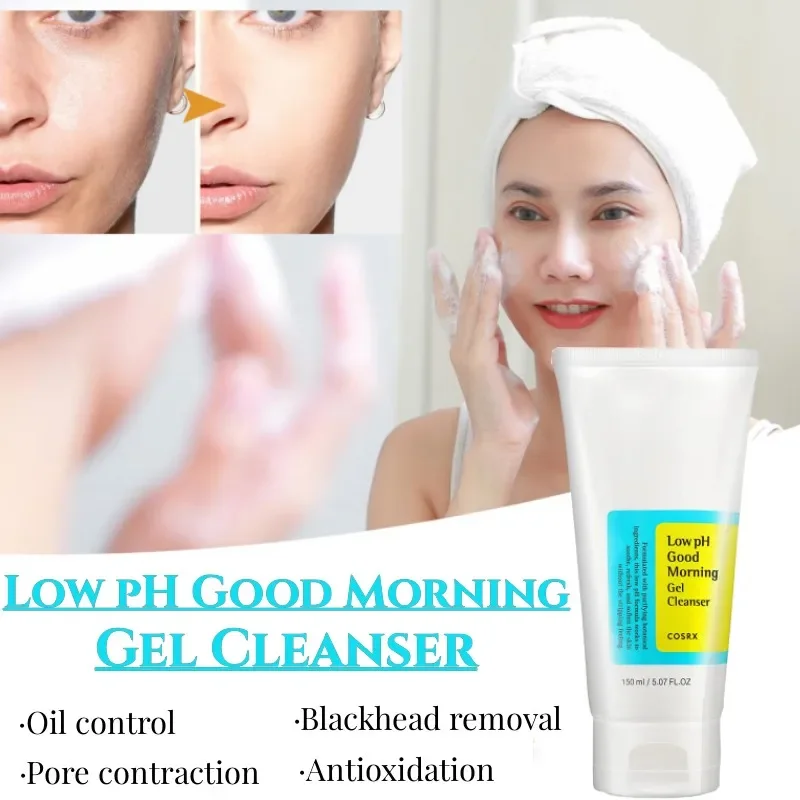 

Low PH Gel Cleanser Deep Cleansing Oil Control Blackhead Removal Whitening Shrink Pores Antioxidant Exfoliante Facial