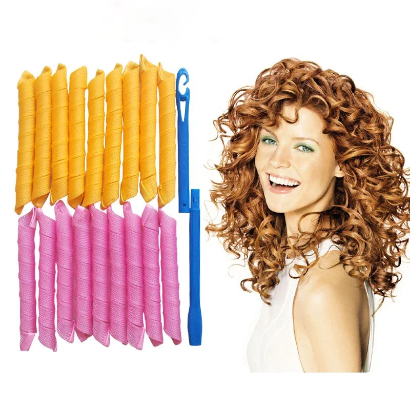 Heatless Hair Curler 10/12 pcs No Heat Hair Curls Ribbon Rollers Sleeping Soft Headband Curlers Woman Hairs Styling Tools