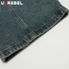 Spliced Wide Leg Jeans Mens Washed Distressed Retro High Street Loose Denim Pants Baggy Trousers Men 5