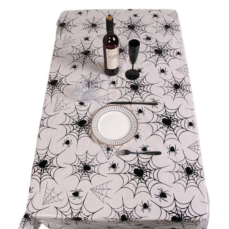 

Halloween Table Cloth Spider Web Creative Horror Desktop Decor Supplies