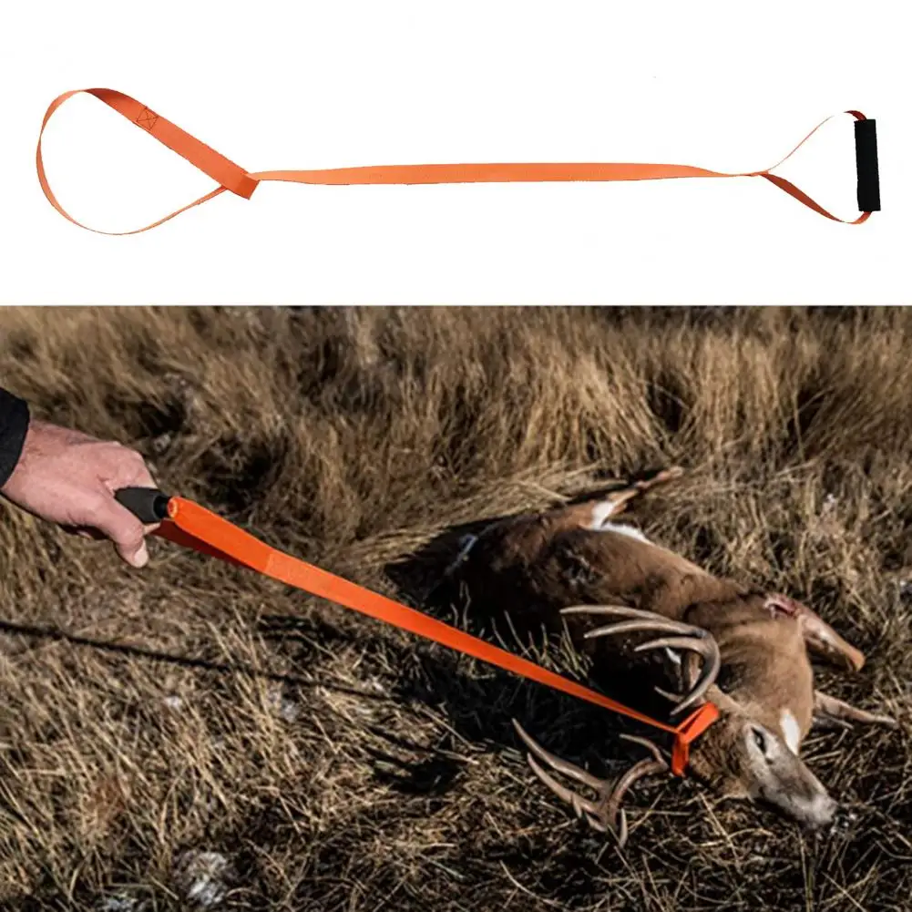 1Pc Deer Drag Rope Harness Deer Tow Strap Durable Safety Hunting Deer Belt With Handle Portable Puller Dragging Pull Rope