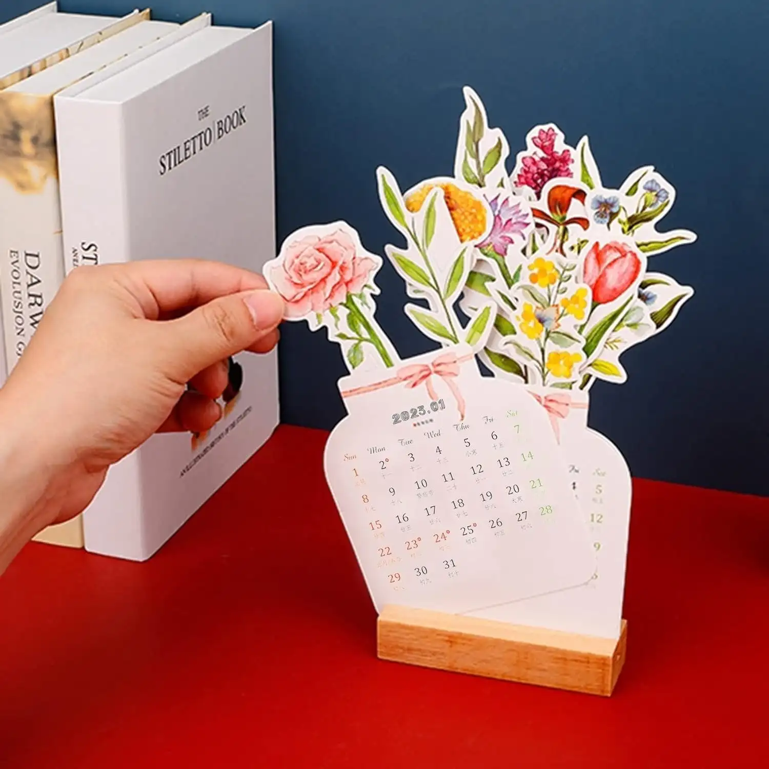 2024 Bloomy Flowers Desk Calendar 3D Paper Mini Table Desk Calendar Record  Book Kawaii Desk Calendar Birthday New Year Gifts - AliExpress