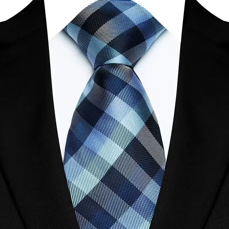 Mens ties 41 Colors 8CM Mens Ties Green Blue Plaid Stripes Floral Classic Business Necktie Jacquard Woven Neck ties For Men Wedding Party