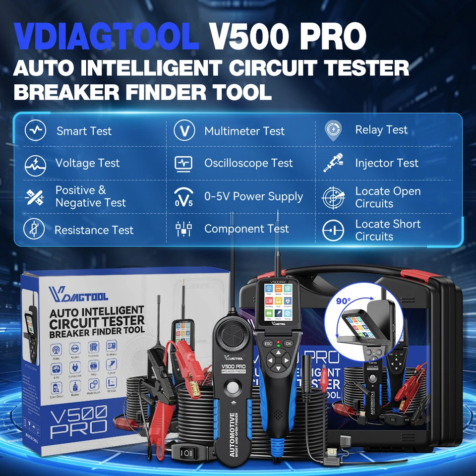 자동차 전기 시스템 진단의 필수 도구, VDIAGTOOL 자동차 전원 회로 프로브 키트