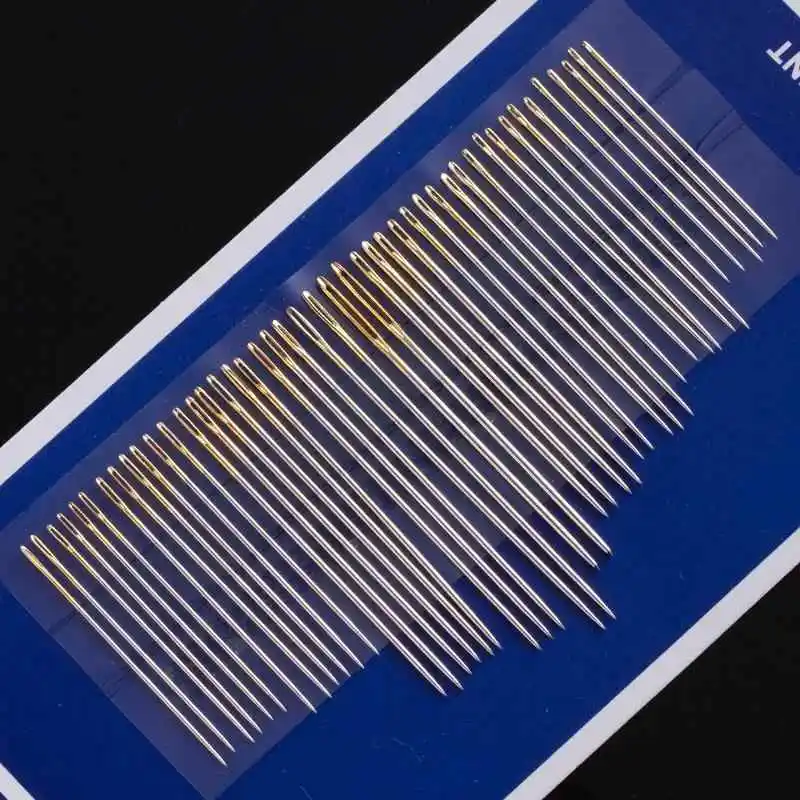 대형 구멍 손바느질 바늘 (의류, 가정용, 노인용, 실 필요 없음, 수제 퀼트 바느질 바늘, 박스 포함)