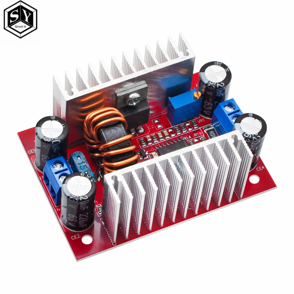 XIITIA 4pcs DC 400W 15A Step-up Boost Converter Constant Current Power  Supply LED Driver DC8.5V-50V to DC10V-60V Voltage Charger Step Up Module  for