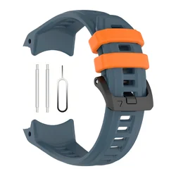 Sports Silicone Strap - Durable Replacement Bracelet - 26MM (Twilight Blue Orange)