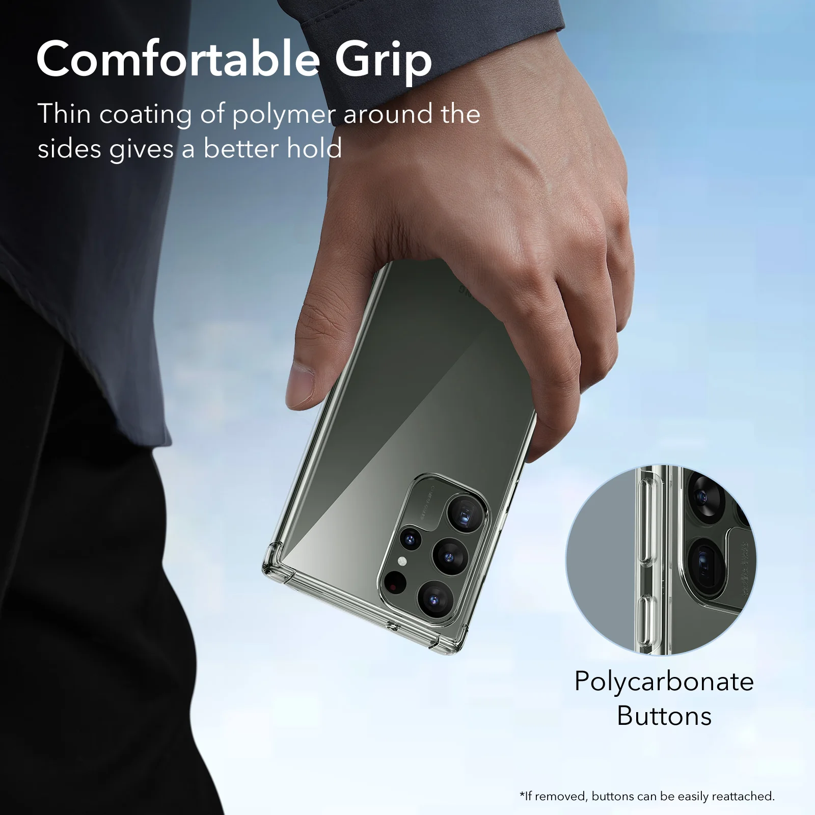 ESR Galaxy S23 Ultra Krystec Clear Case Our clearest case ever, made almost completely from ultra-clear polycarbonate 20 S1cbae3d6afeb412f80cea88c30a9ad6e6